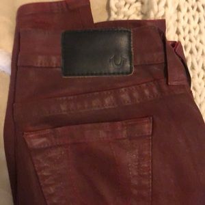 Burnt red authentic true religion jeans